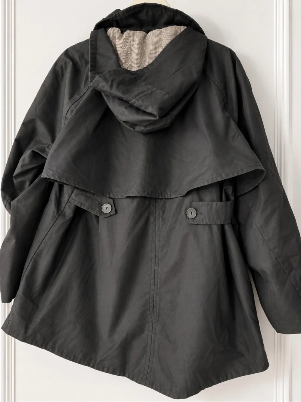 Zara ZW Collection Hooded Parka Jacket Plaid Lined S NWT